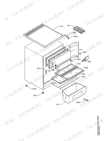 Взрыв-схема холодильника Aeg S1449-4TK - Схема узла Housing 001